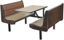 waymar-laminate-seating- Wall- Mounted Waymar offers Upholstered backs with their Laminate Seating as well as Wood Trim Options!!